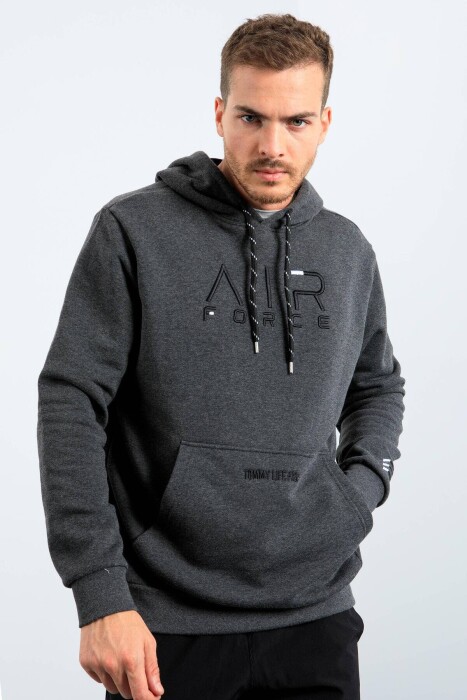 WRITTINGS COTTON MEN HOODIE DARK GREY/GEE - 8