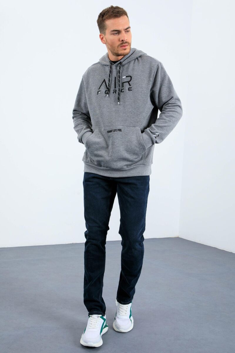 WRITTINGS COTTON MEN HOODIE GREY/GRI - 2