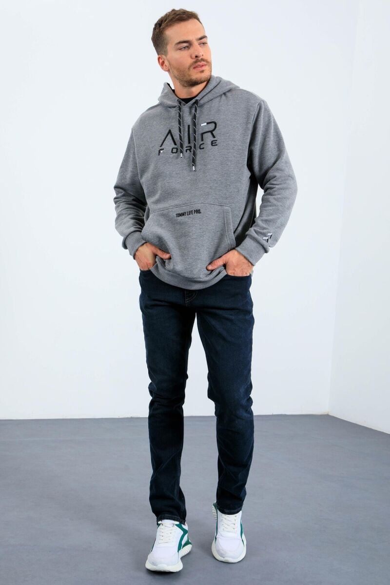 WRITTINGS COTTON MEN HOODIE GREY/GRI - 4