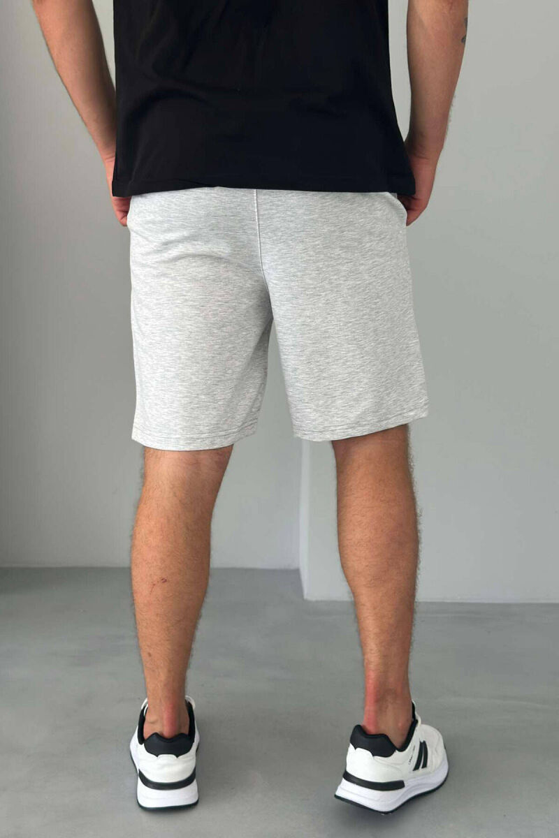 WRITTINGS COTTON MEN SHORT SWEATPANTS LIGHT GREY/GZ - 2