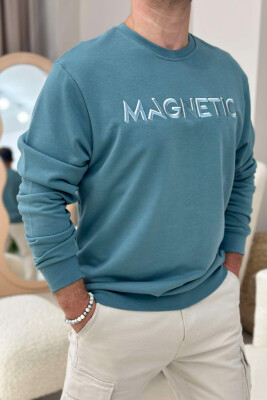 WRITTINGS COTTON MEN SWEATSHIRT MINT/MENTE 