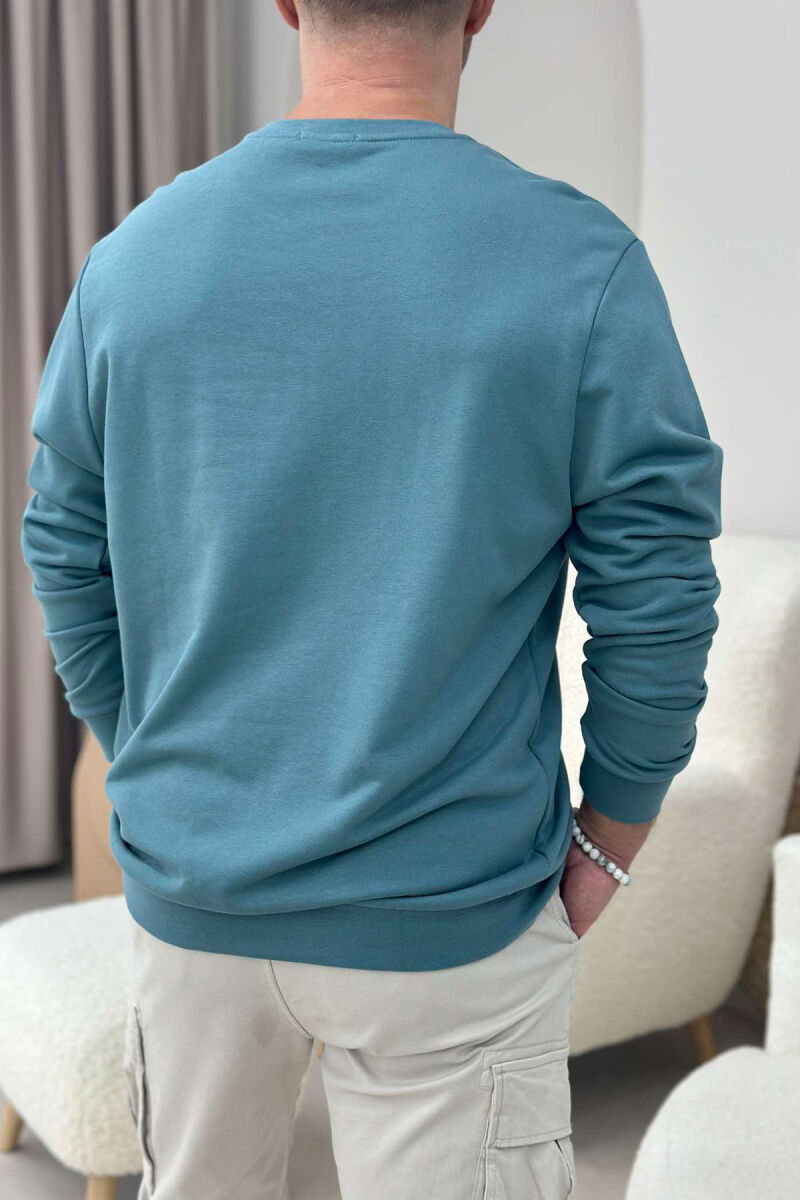 WRITTINGS COTTON MEN SWEATSHIRT MINT/MENTE - 2