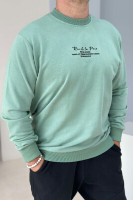 WRITTINGS COTTON MEN SWEATSHIRT MINT/MENTE 