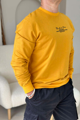 WRITTINGS COTTON MEN SWEATSHIRT MUSTARD/MUSTARDE 