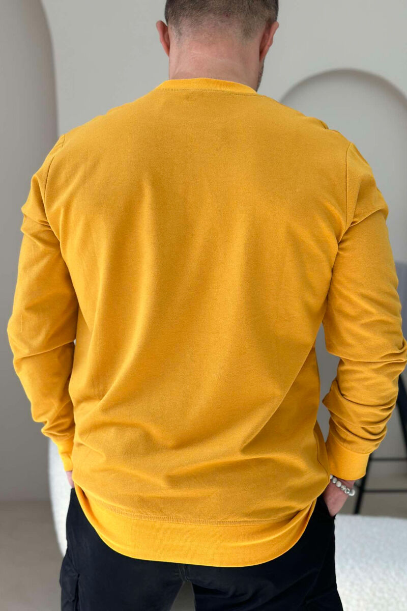 WRITTINGS COTTON MEN SWEATSHIRT MUSTARD/MUSTARDE - 2