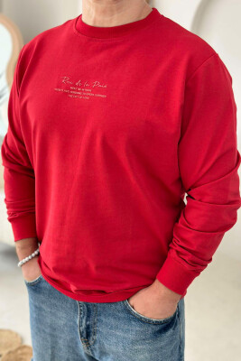 WRITTINGS COTTON MEN SWEATSHIRT RED/E KUQE 