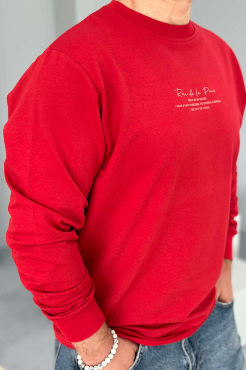 WRITTINGS COTTON MEN SWEATSHIRT RED/E KUQE - 3