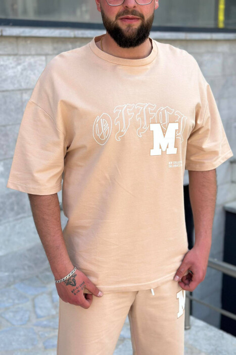 WRITTINGS COTTON MEN SWEATSUIT SET BEIGE/BEZHE - 5