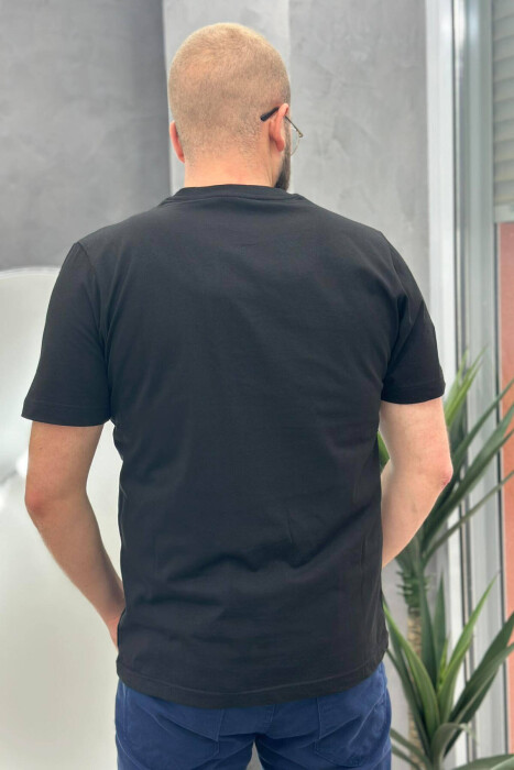 WRITTINGS COTTON MEN T-SHIRT BLACK/ E ZEZE - 2