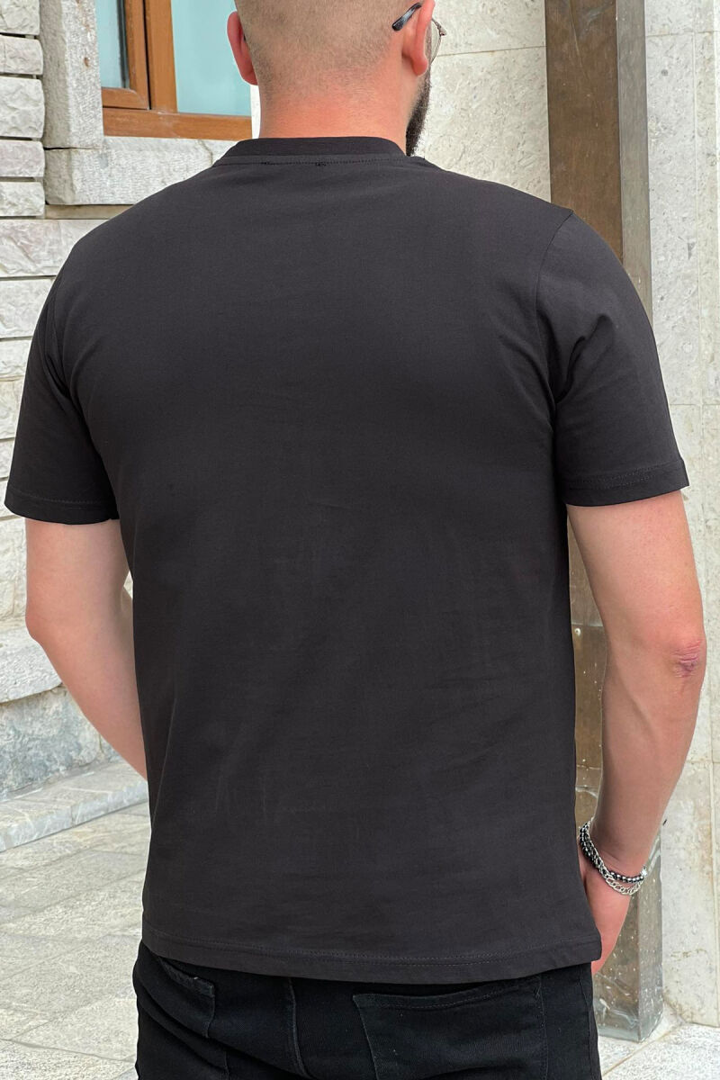 WRITTINGS COTTON MEN T-SHIRT BLACK/ E ZEZE - 2