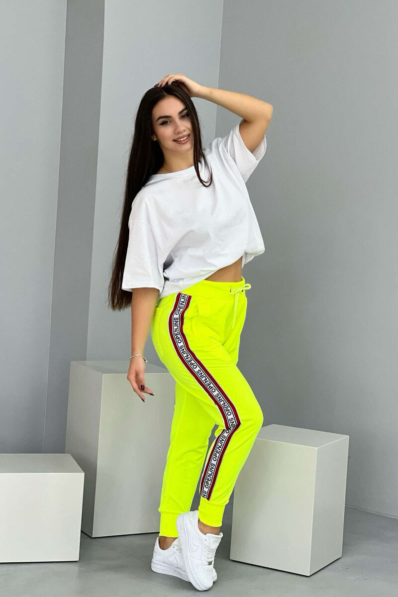 WRITTINGS COTTON POCKET WOMAN SWEATPANTS NEON/NEON - 2