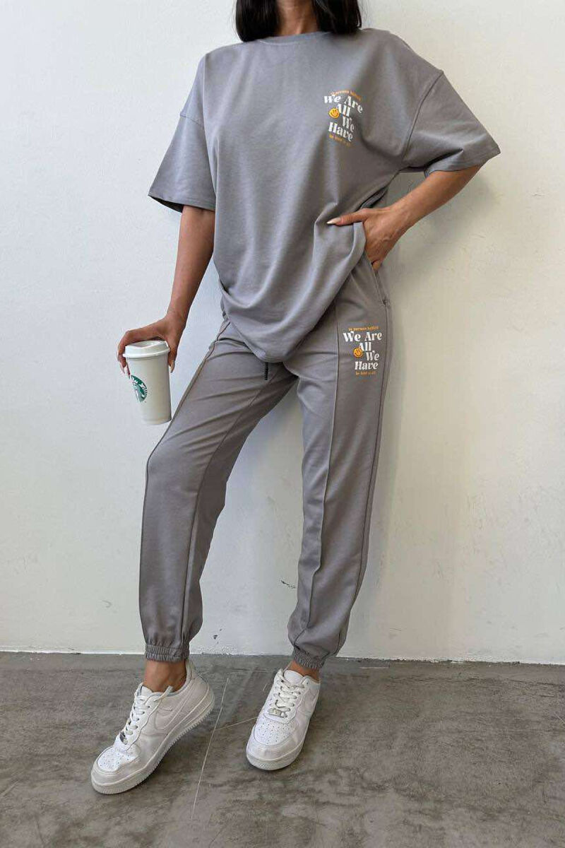 WRITTINGS COTTON WOMAN SET GREY/GRI - 1