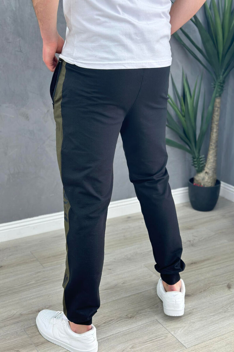 WRITTINGS DIFFERENT COLORS MEN SWEATPANTS BLACK/ E ZEZE - 3