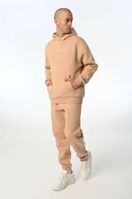 WRITTINGS HOODED MEN FLUFFY SET BEIGE/BEZHE 