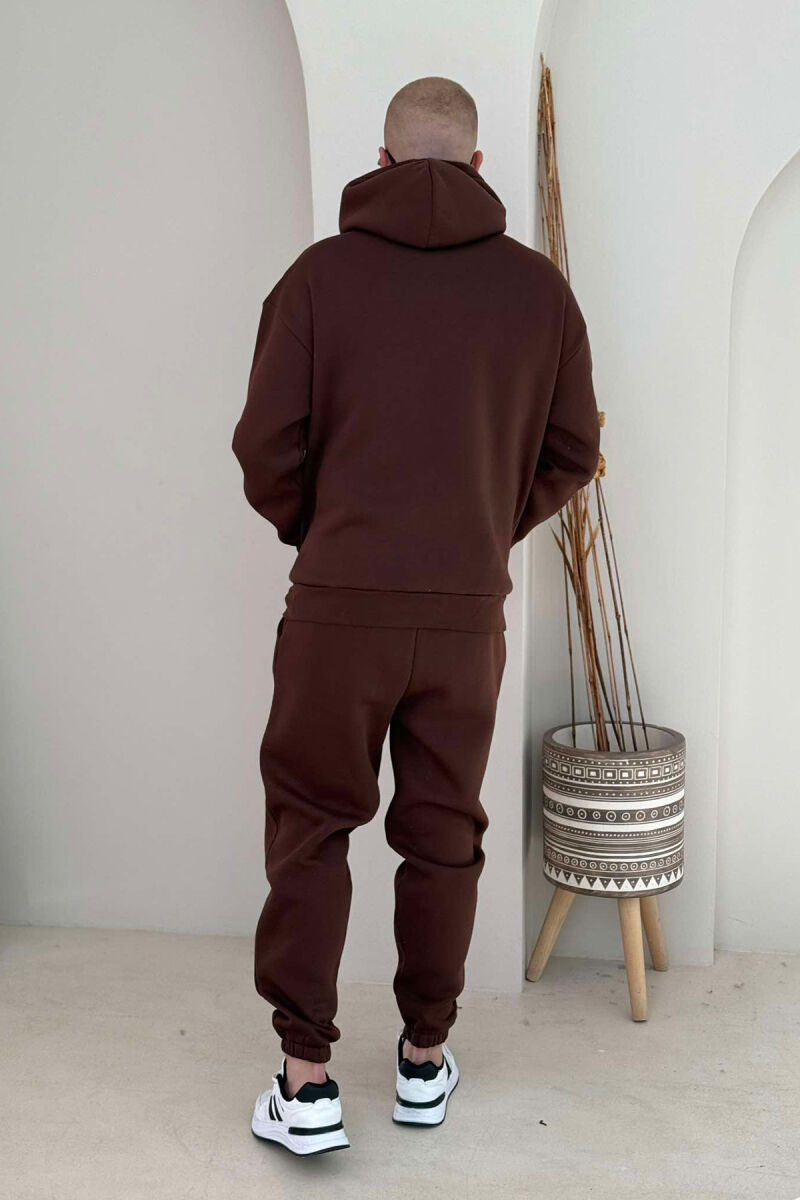 WRITTINGS HOODED MEN FLUFFY SET BROWN/KAFE - 5