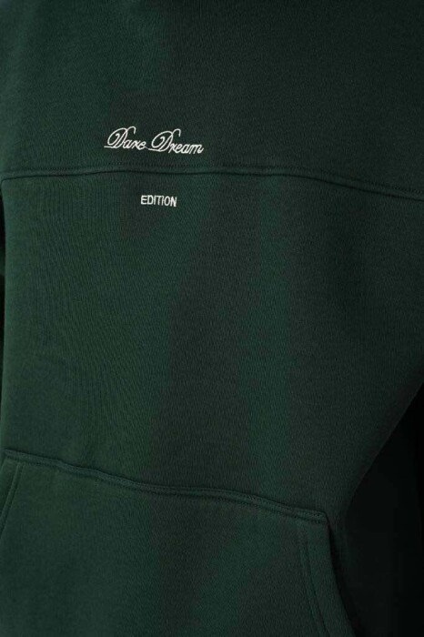 WRITTINGS HOODED MEN FLUFFY SET DARK GREEN/JEE - 3