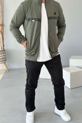 WRITTINGS JACKET+SWEATPANTS ONE COLOR MEN SET GREEN/JESHILE 