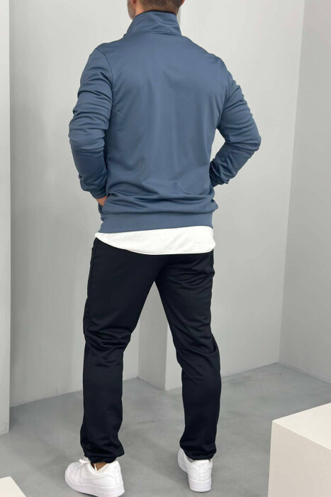 WRITTINGS JACKET+SWEATPANTS ONE COLOR MEN SET LIGHTBLUE/BZ - 2