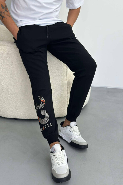 WRITTINGS MEN SWEATPANTS IN BLACK COLOR - 1