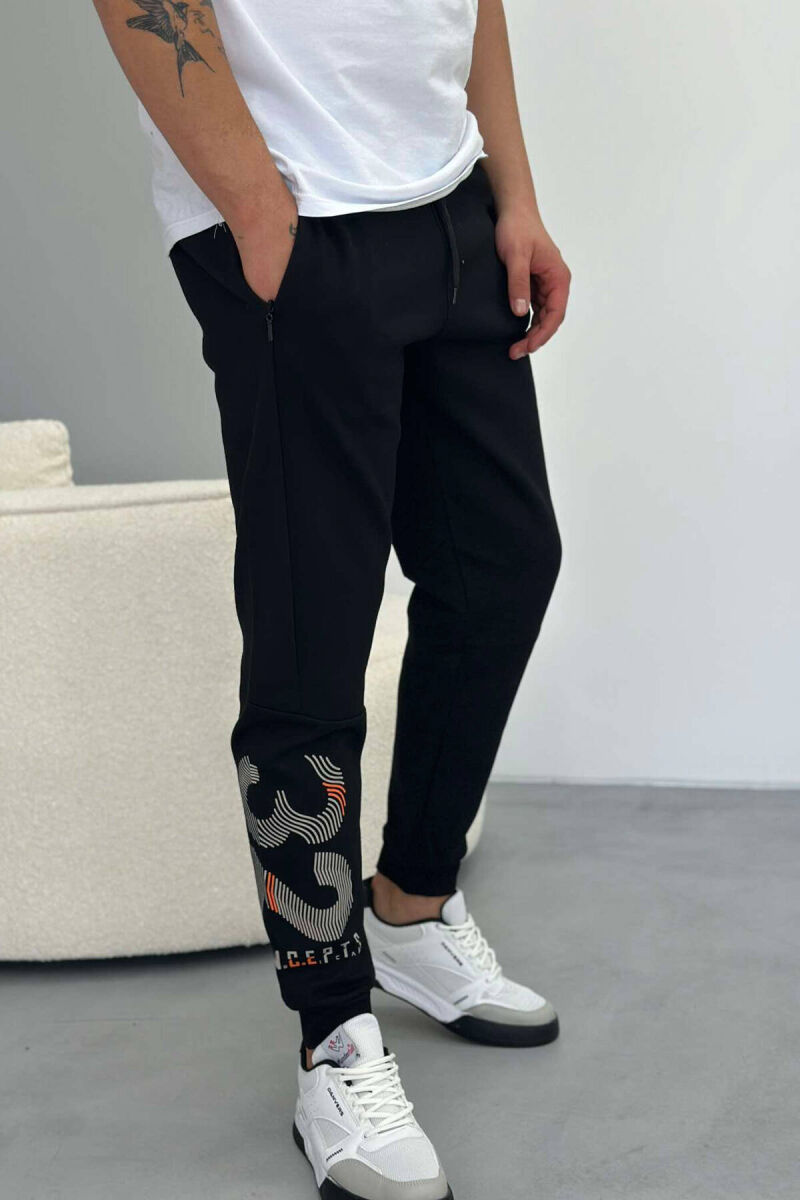 WRITTINGS MEN SWEATPANTS IN BLACK COLOR - 2