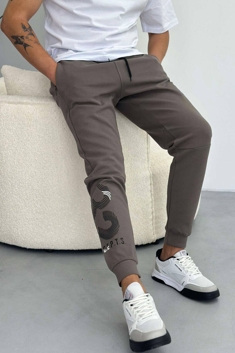 WRITTINGS MEN SWEATPANTS IN BROWN COLOR - 1