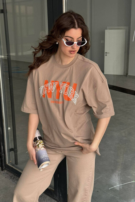 WRITTINGS NEW YORK WOMAN T-SHIRT BEIGE/BEZHE - 2