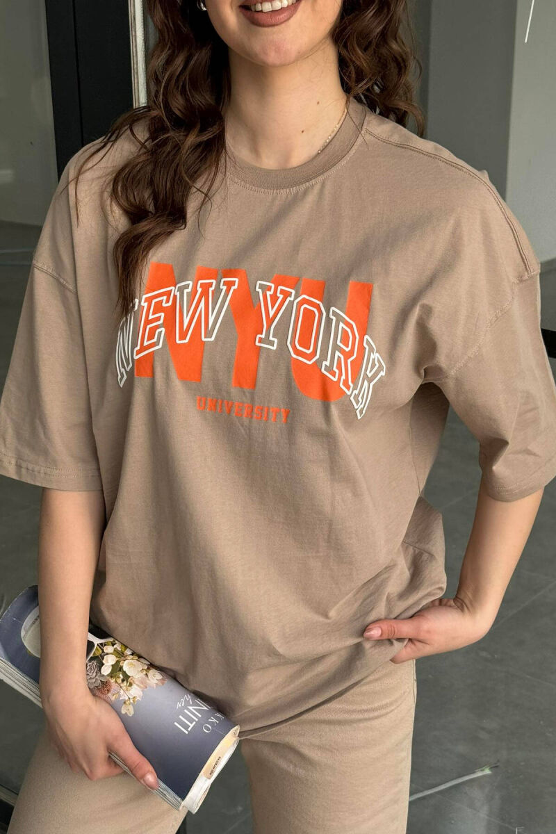 WRITTINGS NEW YORK WOMAN T-SHIRT BEIGE/BEZHE - 4
