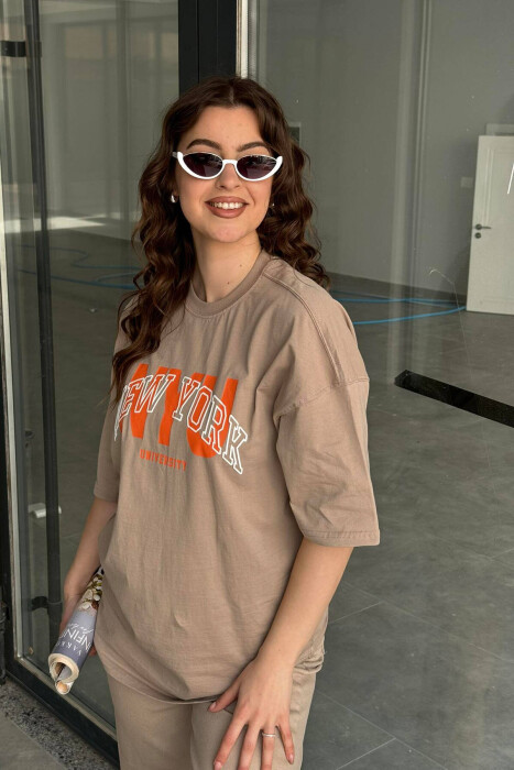 WRITTINGS NEW YORK WOMAN T-SHIRT BEIGE/BEZHE - 5