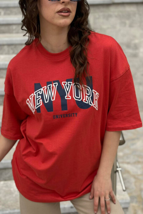 WRITTINGS NEW YORK WOMAN T-SHIRT ORANGE/PORTOKALLI - 3