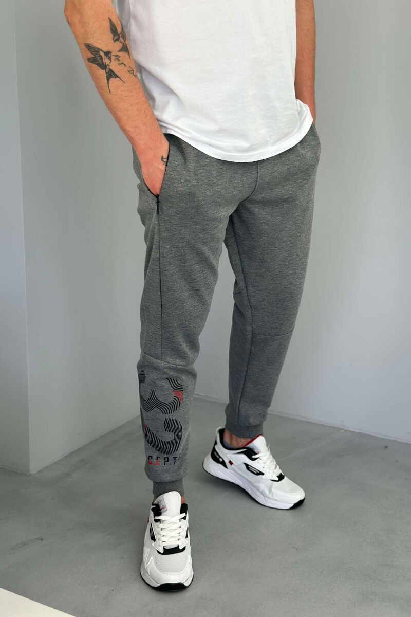 WRITTINGS ONE COLOR MEN SWEATPANTS GREY/GRI - 1