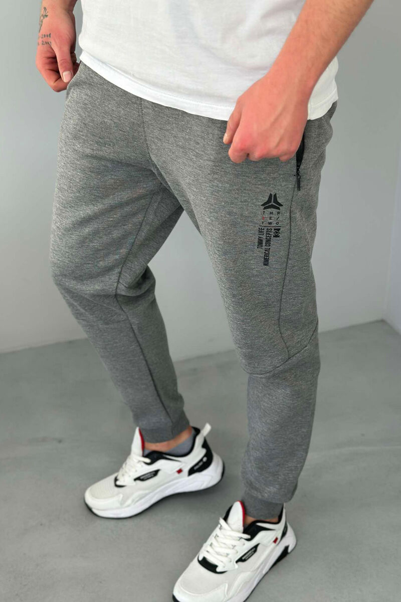 WRITTINGS ONE COLOR MEN SWEATPANTS GREY/GRI - 3