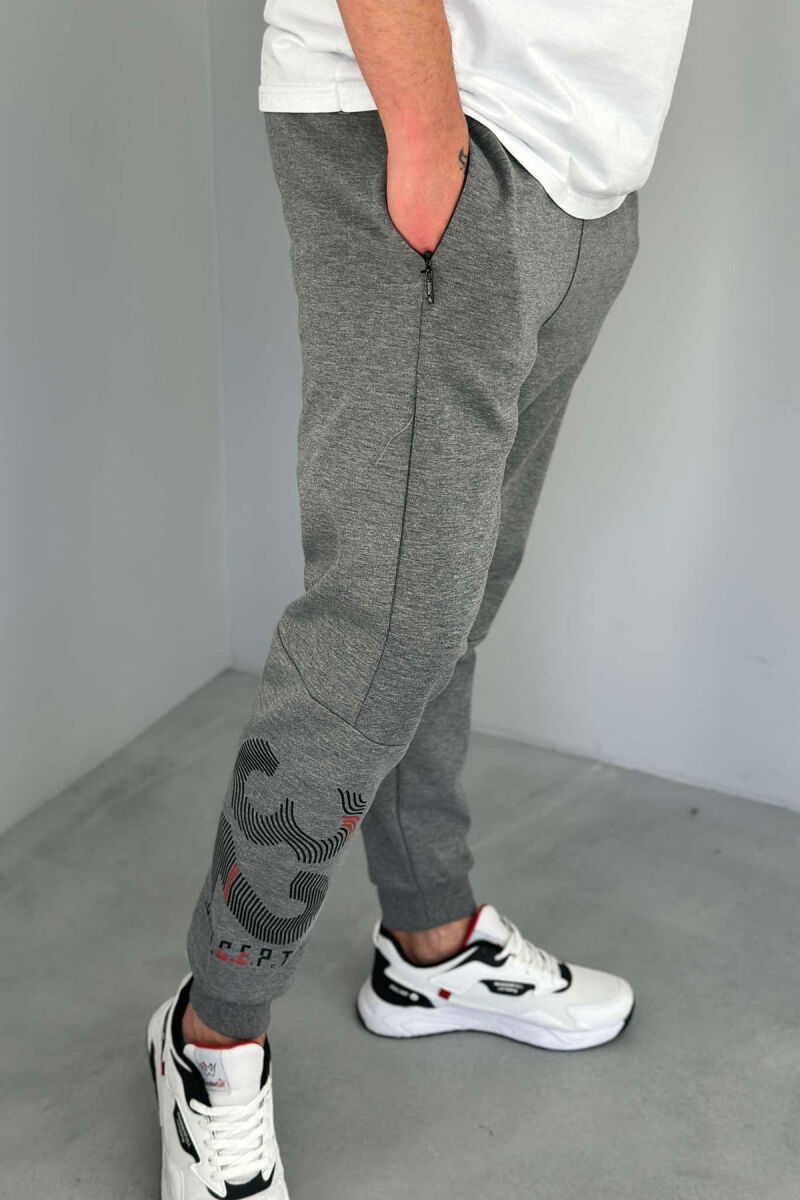 WRITTINGS ONE COLOR MEN SWEATPANTS GREY/GRI - 4