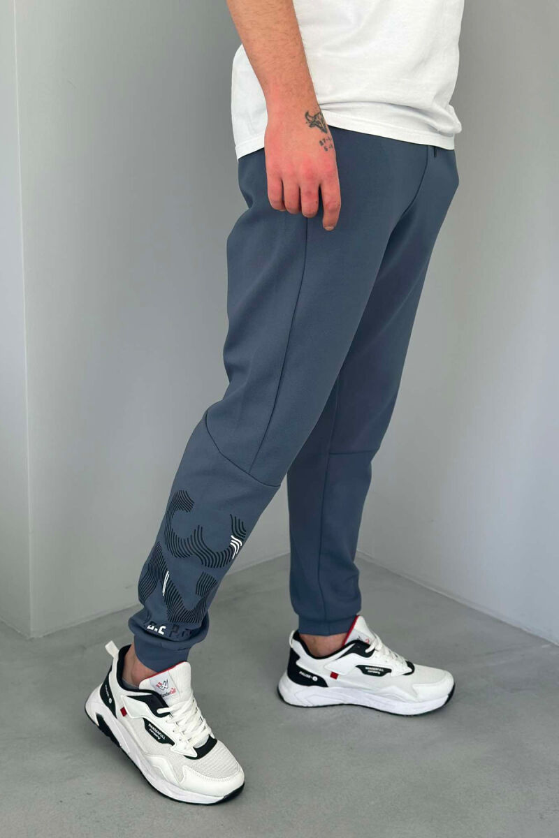 WRITTINGS ONE COLOR MEN SWEATPANTS LIGHTBLUE/BZ - 2