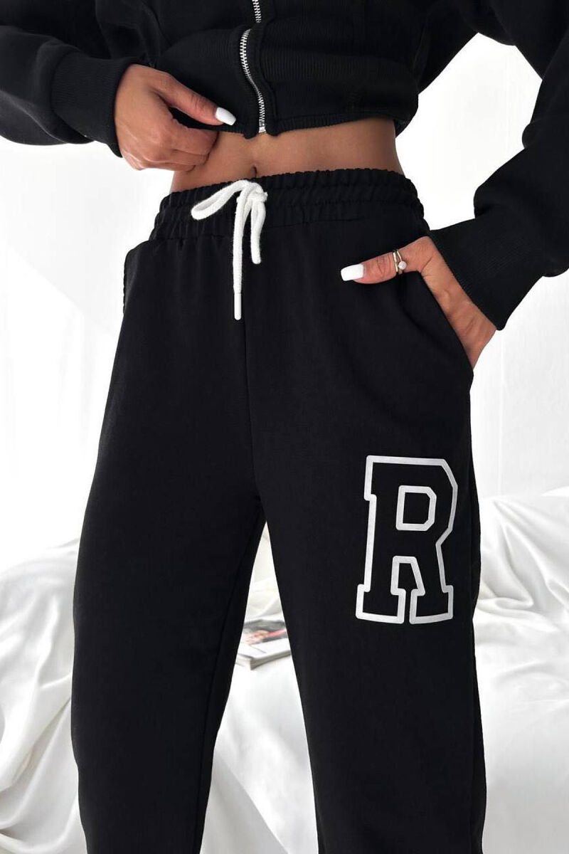 WRITTINGS ONE COLOR WOMAN SWEATPANTS BLACK/ E ZEZE - 2