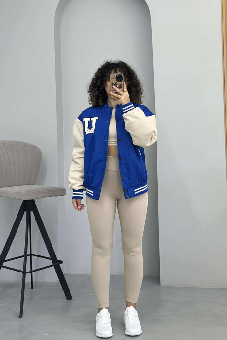 XHAKETË BOMBER PËR FEMRA NË NGJYRËN BLU - 1