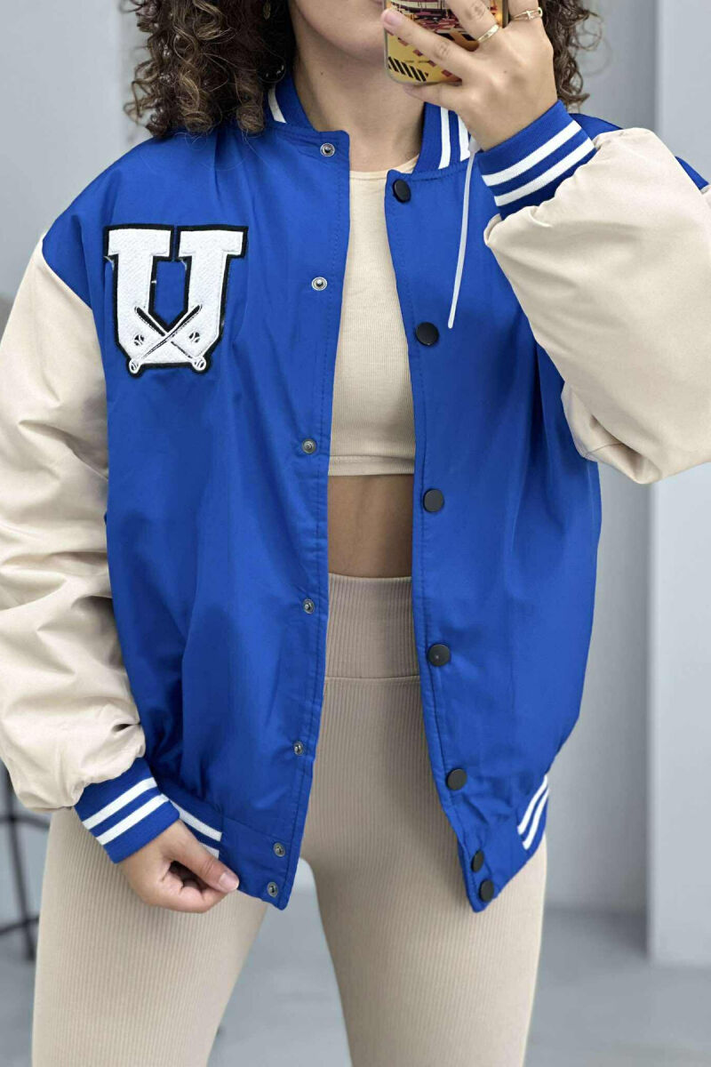 XHAKETË BOMBER PËR FEMRA NË NGJYRËN BLU - 3