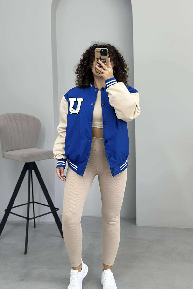 XHAKETË BOMBER PËR FEMRA NË NGJYRËN BLU - 4