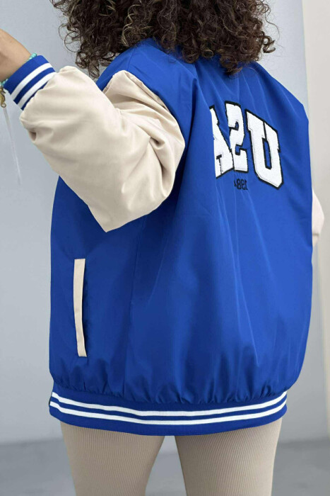 XHAKETË BOMBER PËR FEMRA NË NGJYRËN BLU - 5