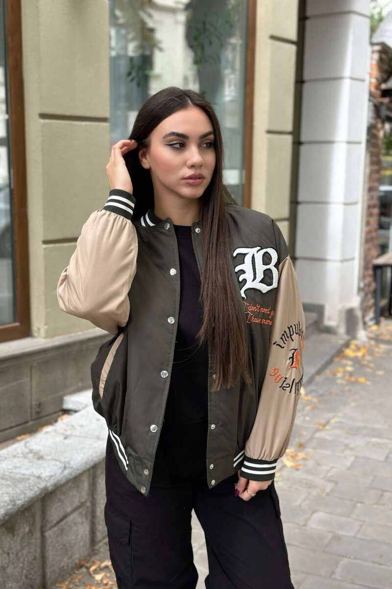 XHAKETË BOMBER PËR FEMRA NË NGJYRËN JESHILE - 1