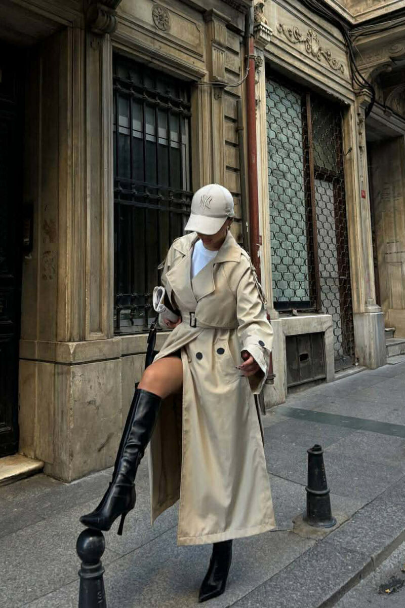 XHAKETE E GJATE ME DETAJIN E RRIPIT PER FEMRA NE NGJYRE BEZHE - 4