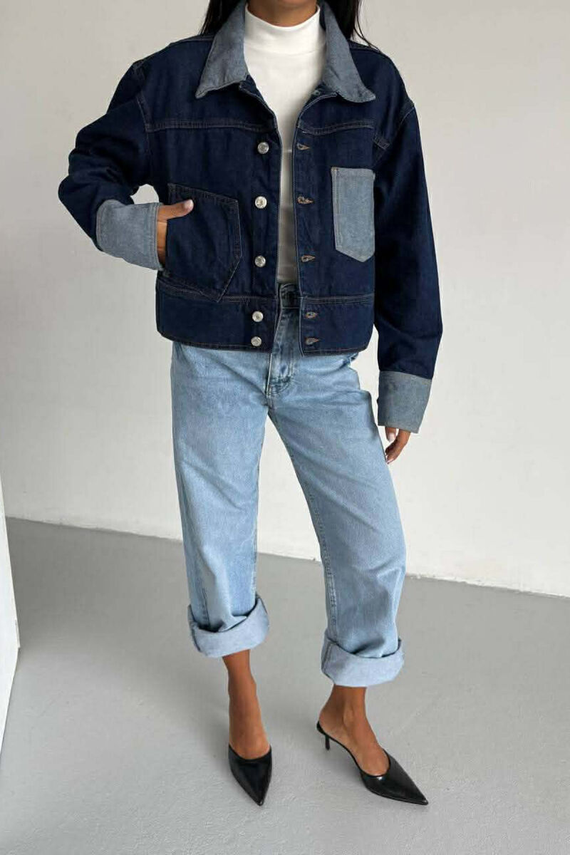 XHAKETE E SHKURTER ME DETAJ XHEPASH PER FEMRA NE NGJYRE BLU - 2