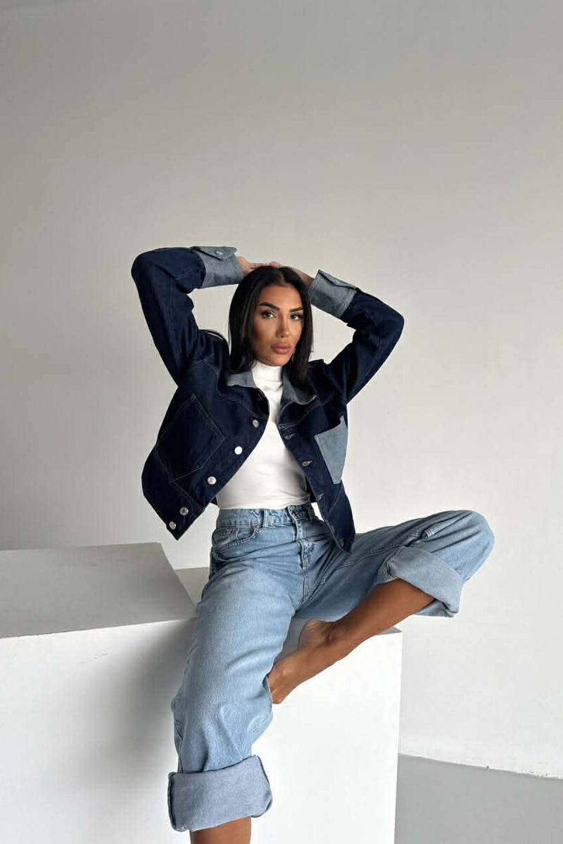 XHAKETE E SHKURTER ME DETAJ XHEPASH PER FEMRA NE NGJYRE BLU - 6