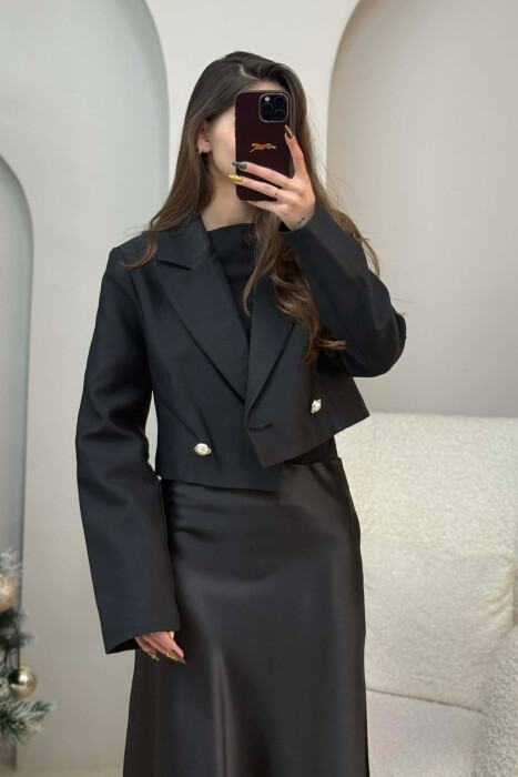 XHAKETE E SHKURTER ME DY BUTONA PER FEMRA NE NGJYRE TE ZEZE - 3