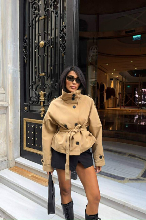 XHAKETE E SHKURTER ME JAKE TE LARTE PER FEMRA NE NGJYRE BEZHE - 3