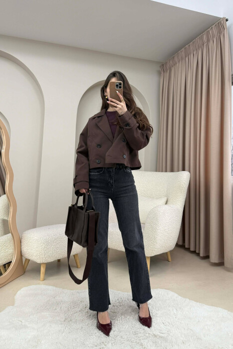 XHAKETE E SHKURTER ME JAKE V PER FEMRA NE NGJYRE KAFE TE ERRET - 4