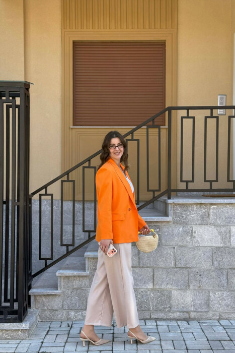 XHAKETE E THJESHTE KLASIKE PER FEMRA NE NGJYRE PORTOKALLI - 4