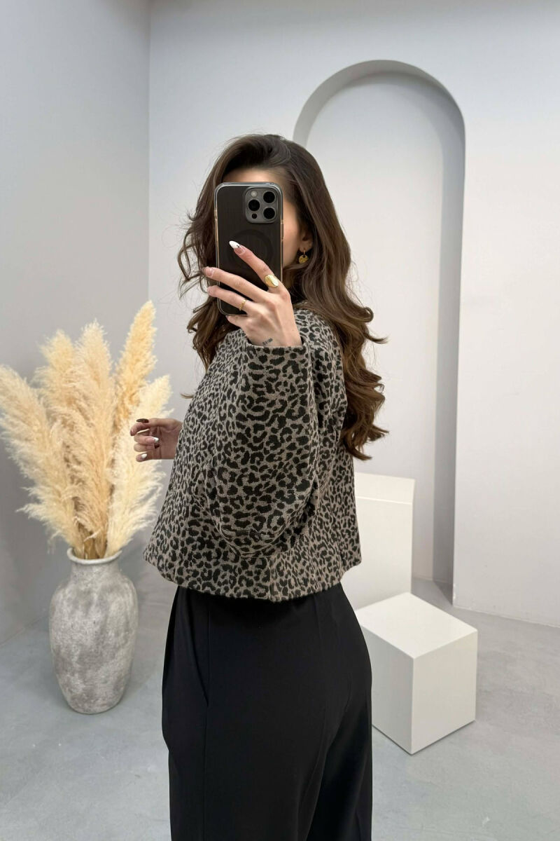 XHAKETE E THJESHTE ME DIZJAN LEOPARD PER FEMRA NE NGJYRE GRI TE ERRET - 2