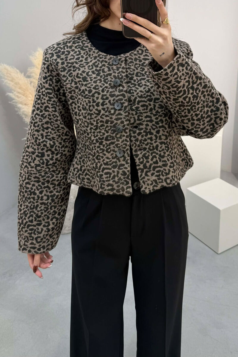 XHAKETE E THJESHTE ME DIZJAN LEOPARD PER FEMRA NE NGJYRE GRI TE ERRET - 3