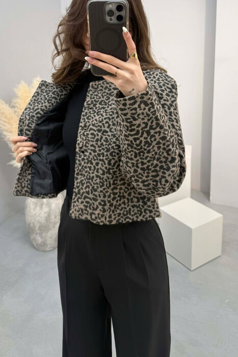 XHAKETE E THJESHTE ME DIZJAN LEOPARD PER FEMRA NE NGJYRE GRI TE ERRET - 4