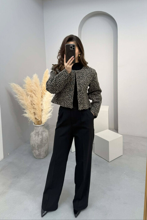 XHAKETE E THJESHTE ME DIZJAN LEOPARD PER FEMRA NE NGJYRE GRI TE ERRET - 5